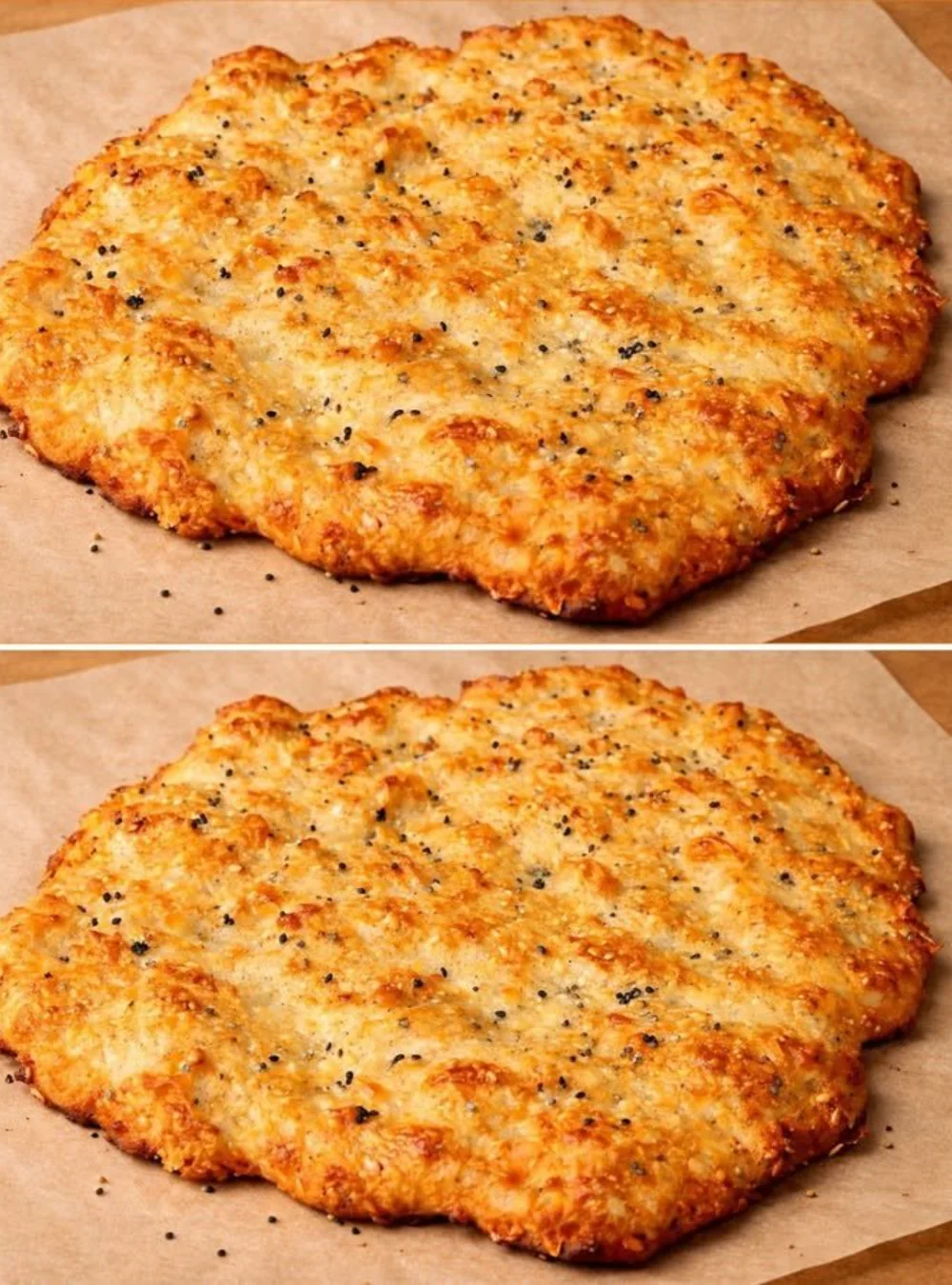 Fladenbrot ohne Kohlenhydrate auf einem Teller