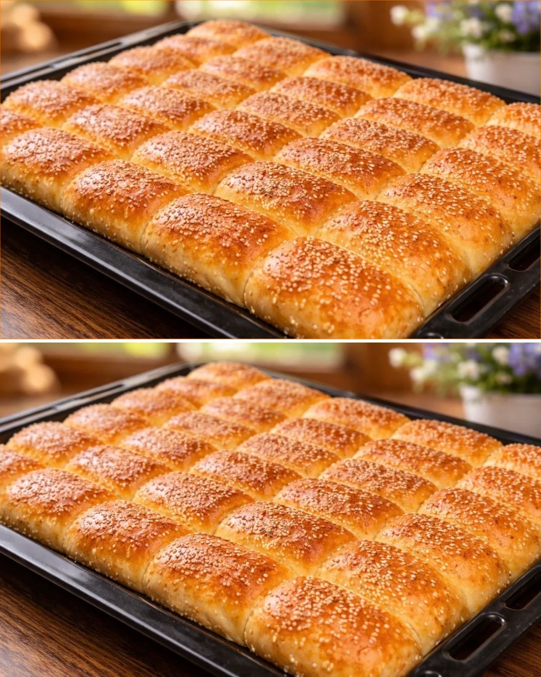 Weiche Käse-Brötchen frisch gebacken auf einem Tisch.