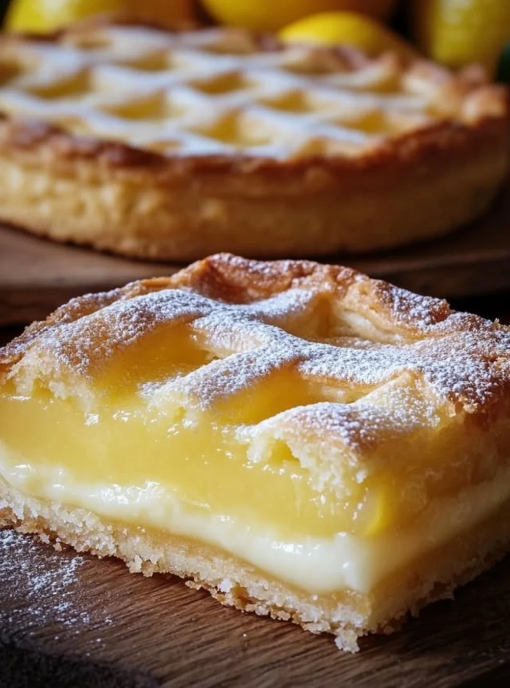 Saftiger Zitronenkuchen mit Zitronenscheiben garniert