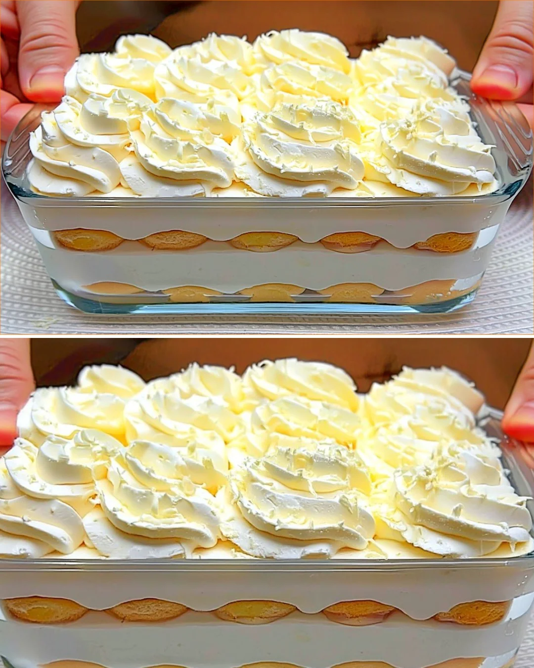 Ananas-Zitronen-Creme Dessert im eleganten Glas serviert
