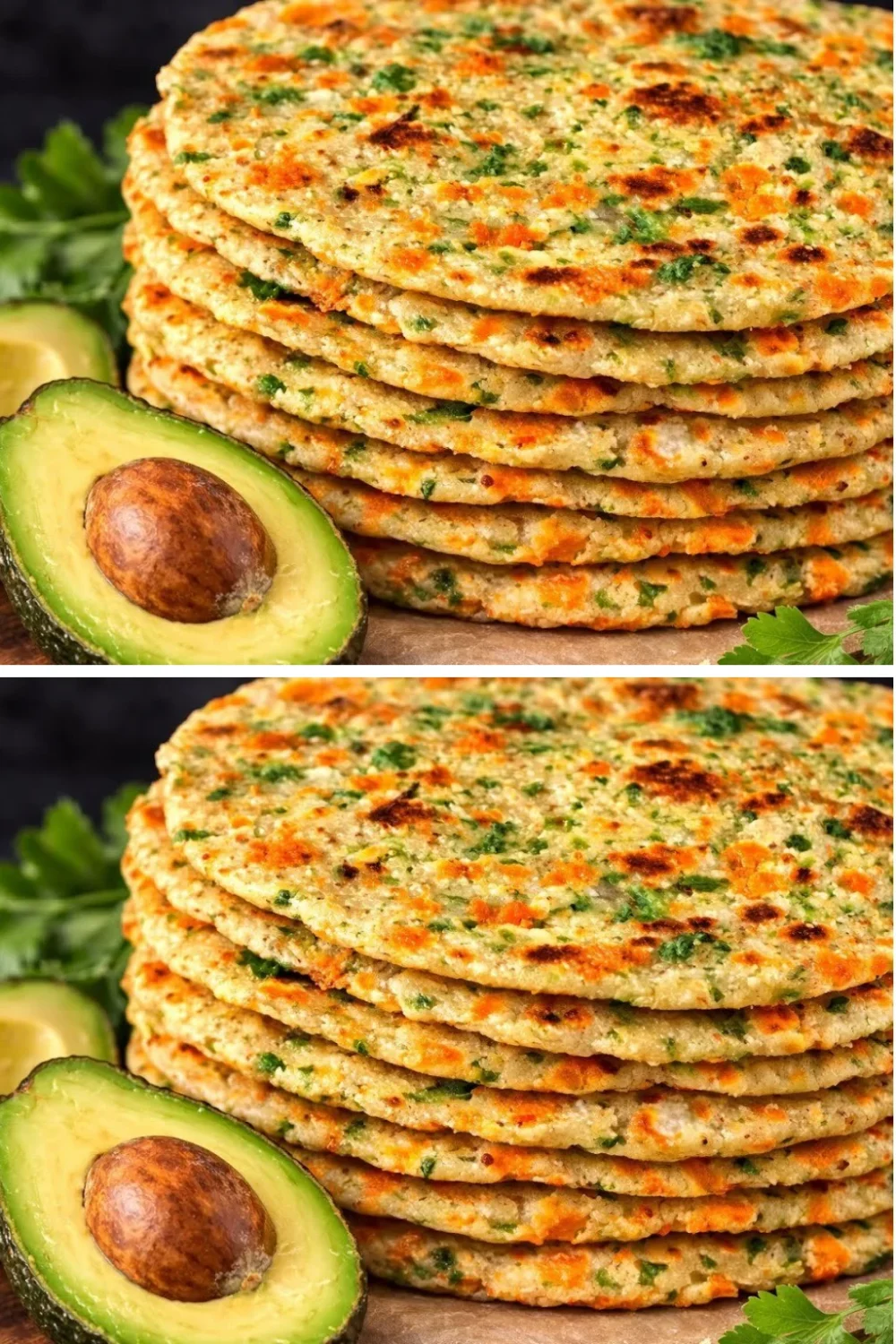 Avocado-Brot mit Hummus und Avocado-Mayo auf einem Holzbrett