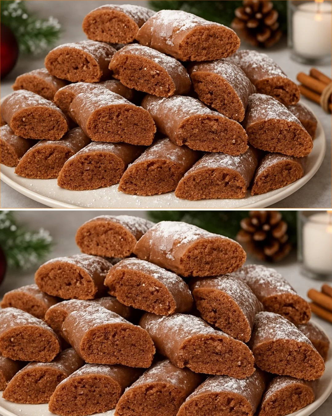 Verschiedene deutsche Plätzchen für die Winterferien auf einem festlichen Tisch