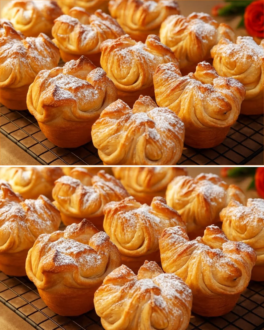 Blätterteig Muffins frisch gebacken auf einem Teller