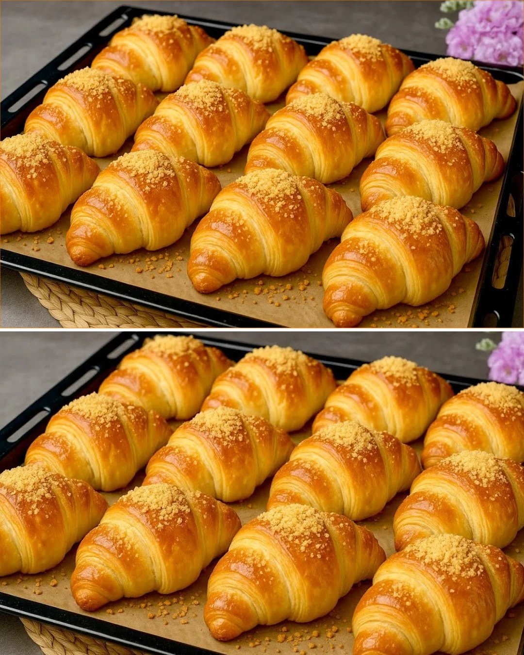 Einladung zum Backen: Buttrige Croissants aus dem besten Croissants Rezept.