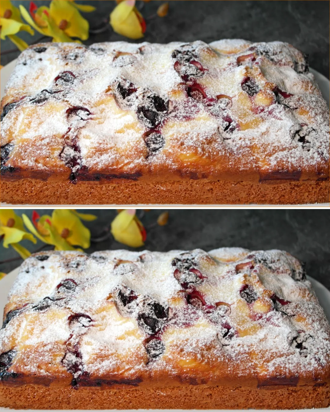Die köstlichste Torte, die ich je gebacken habe, auf einem festlich dekorierten Tisch.