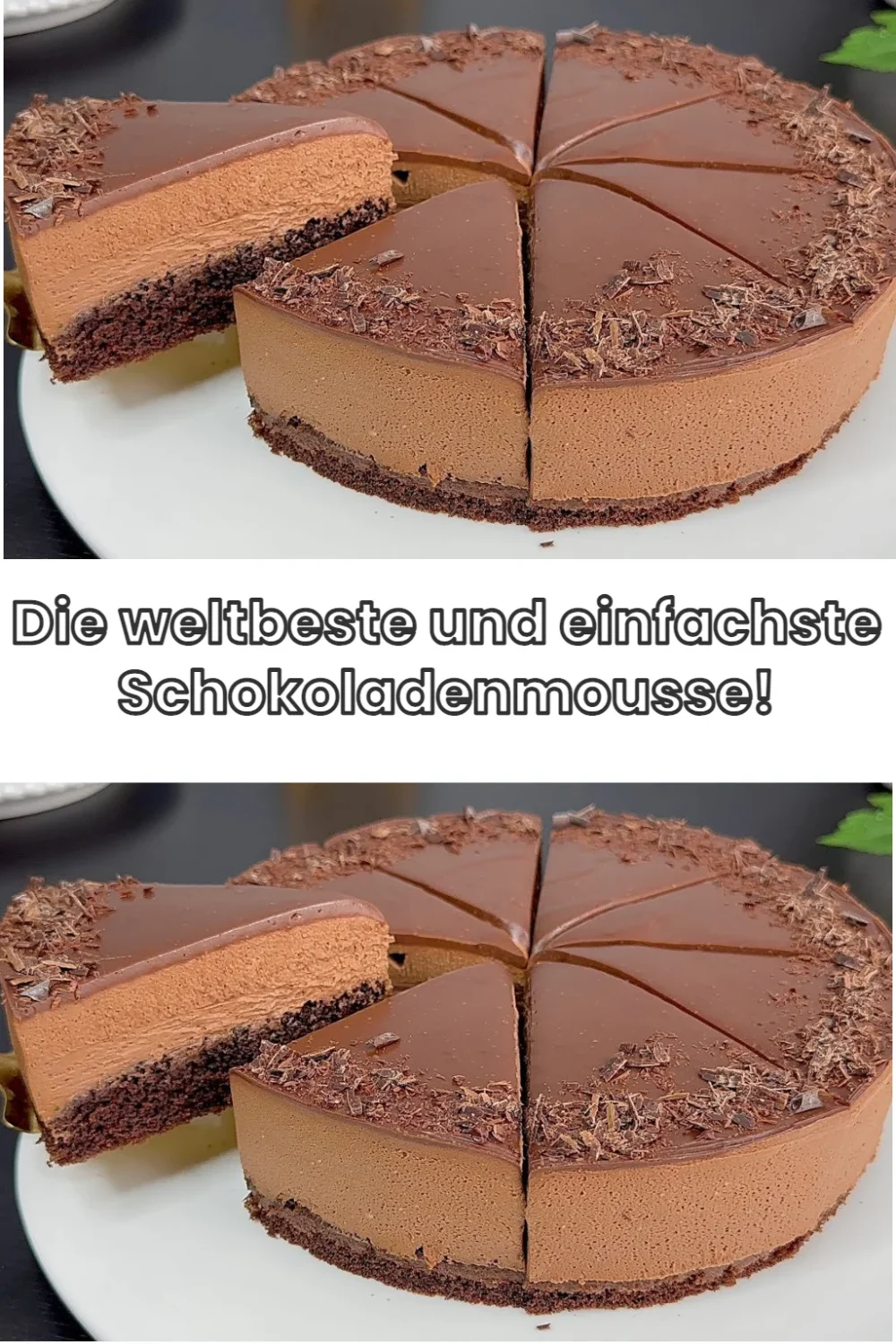 Die weltbeste und einfachste Schokoladenmousse auf einem Teller