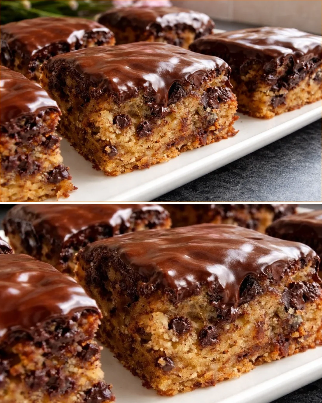 Einfacher Schokoladen-Chip-Bananenkuchen ohne Mixer, weich und feucht