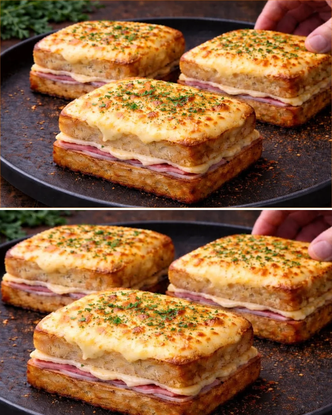 Leckeres Käse-Eiersandwich auf einem Teller, zubereitet in 5 Minuten.