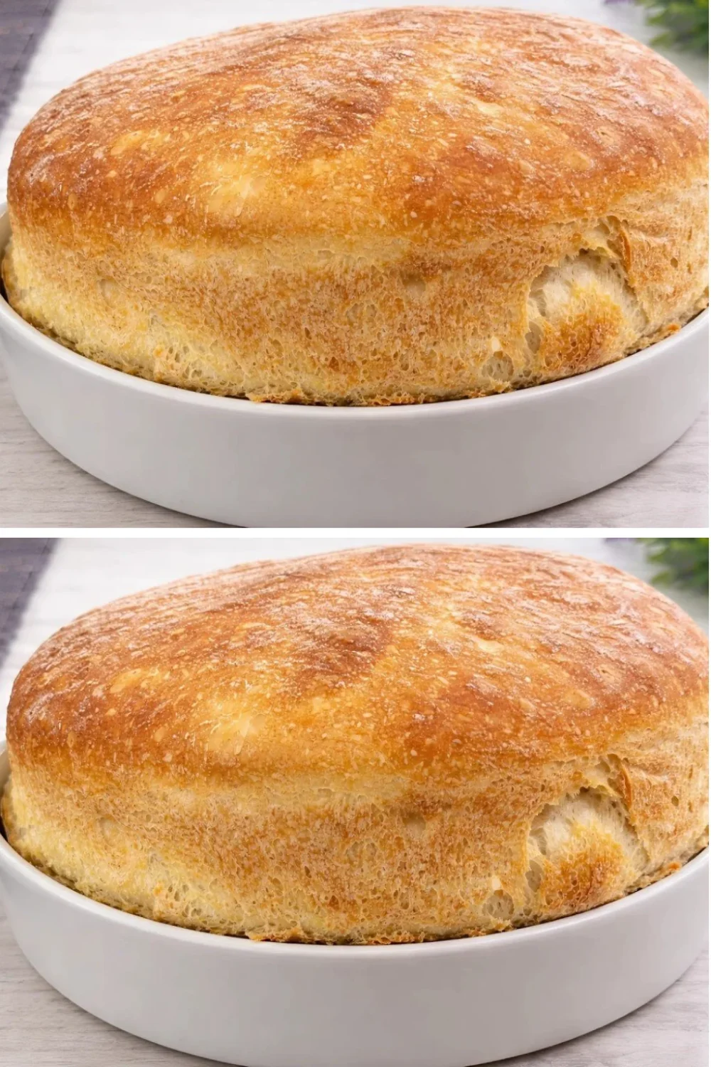Einfaches selbstgemachtes Brot frisch aus dem Ofen