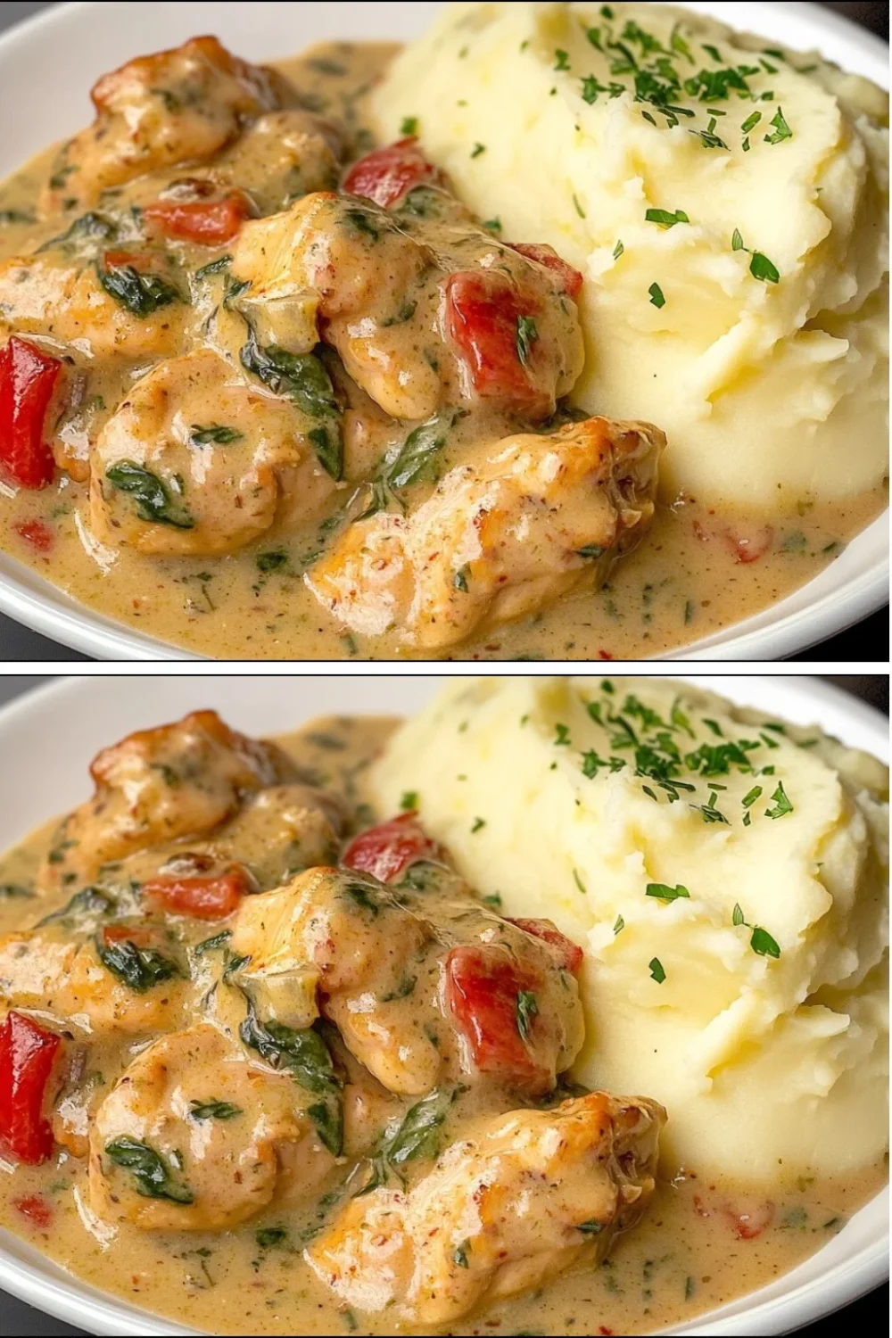 Einfaches Hähnchengericht auf einem Teller, ideal für das Abendessen.