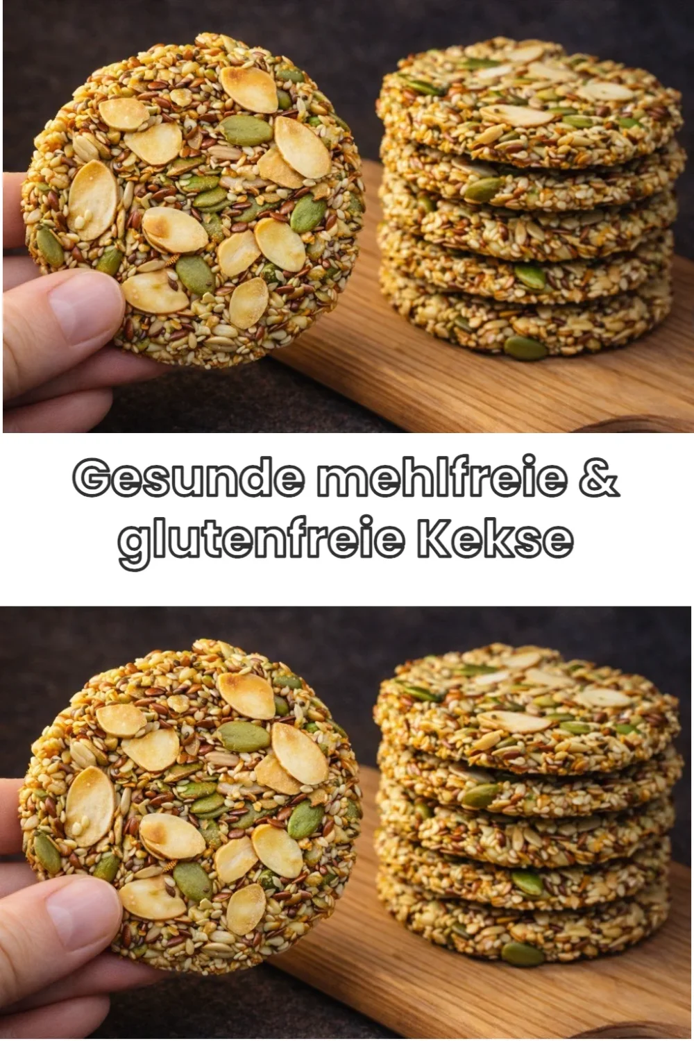 Gesunde mehlfreie und glutenfreie Kekse auf einem Teller