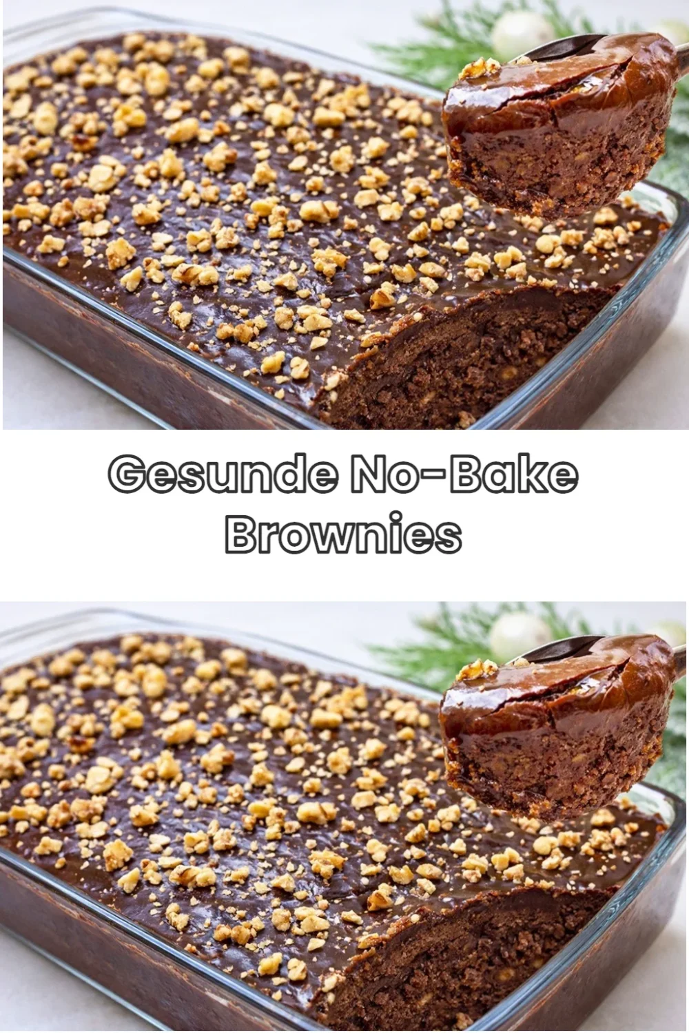 Gesunde No-Bake Brownies aus rein natürlichen Zutaten