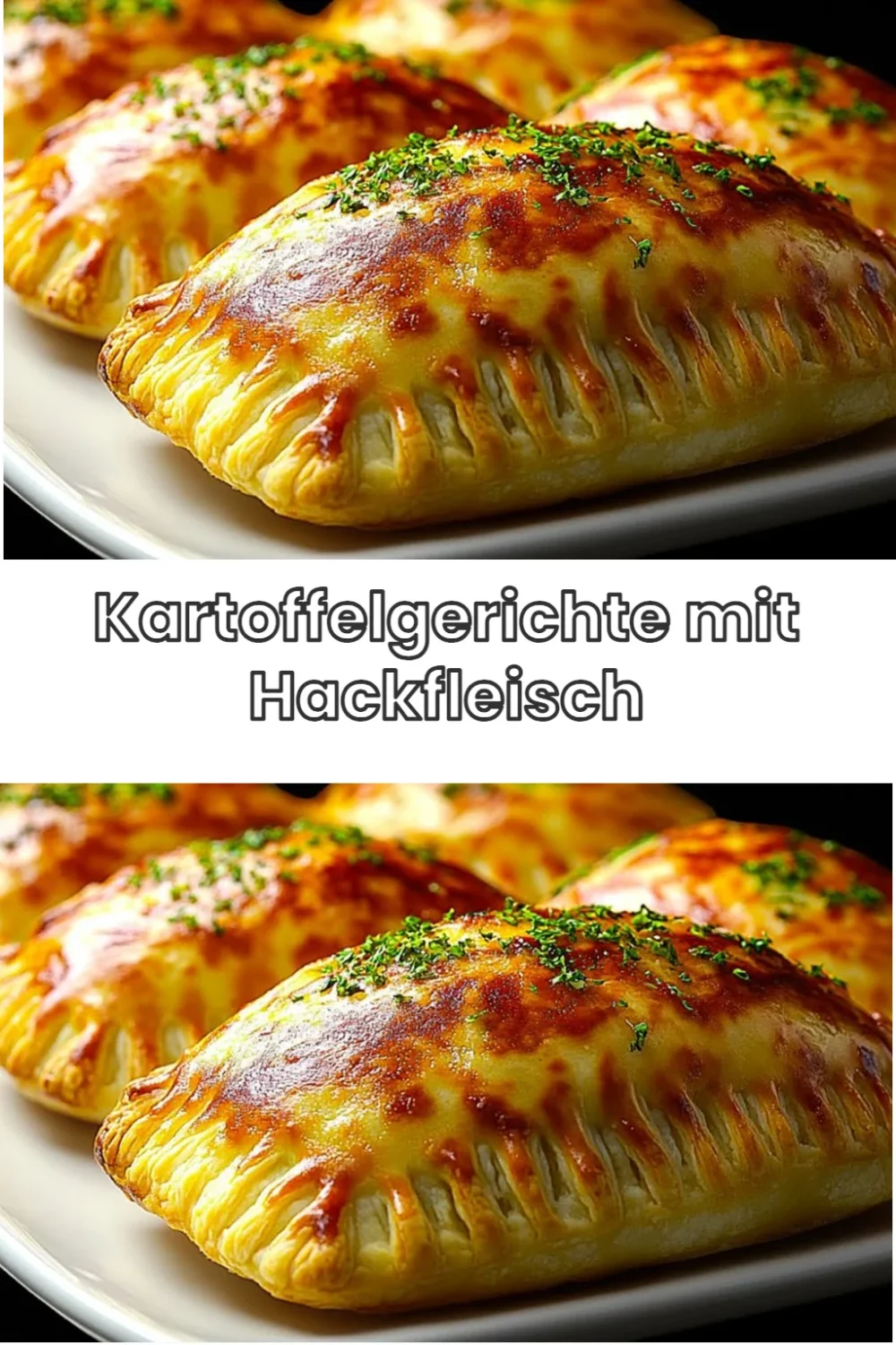 Leckere Kartoffelgerichte mit Hackfleisch auf einem Teller serviert.