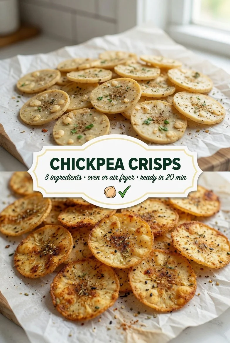Gesunde Kichererbsen-Chips, knusprig und lecker, perfekt als Snack.