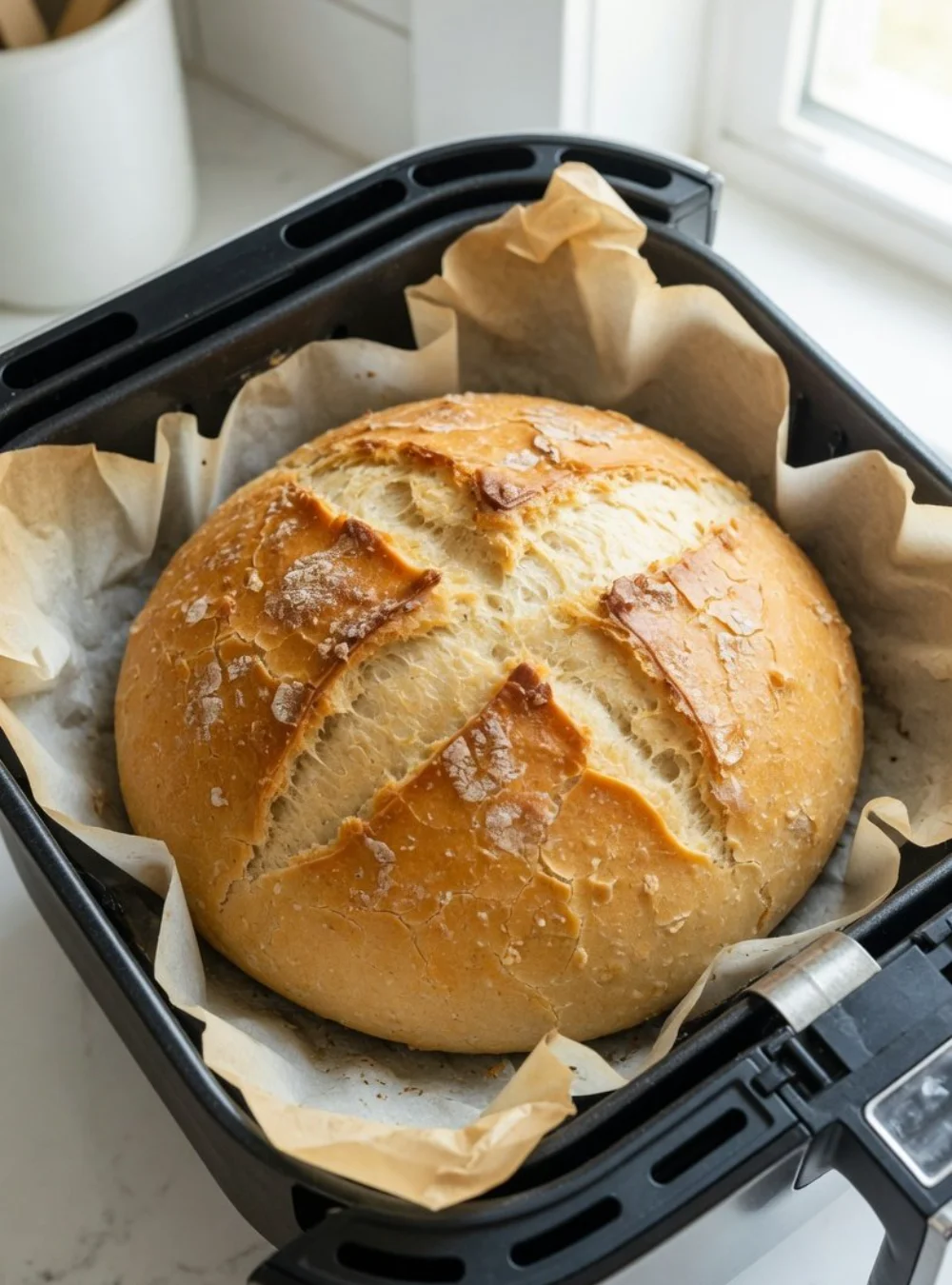 Knuspriges Air Fryer Brot aus der Heißluftfritteuse