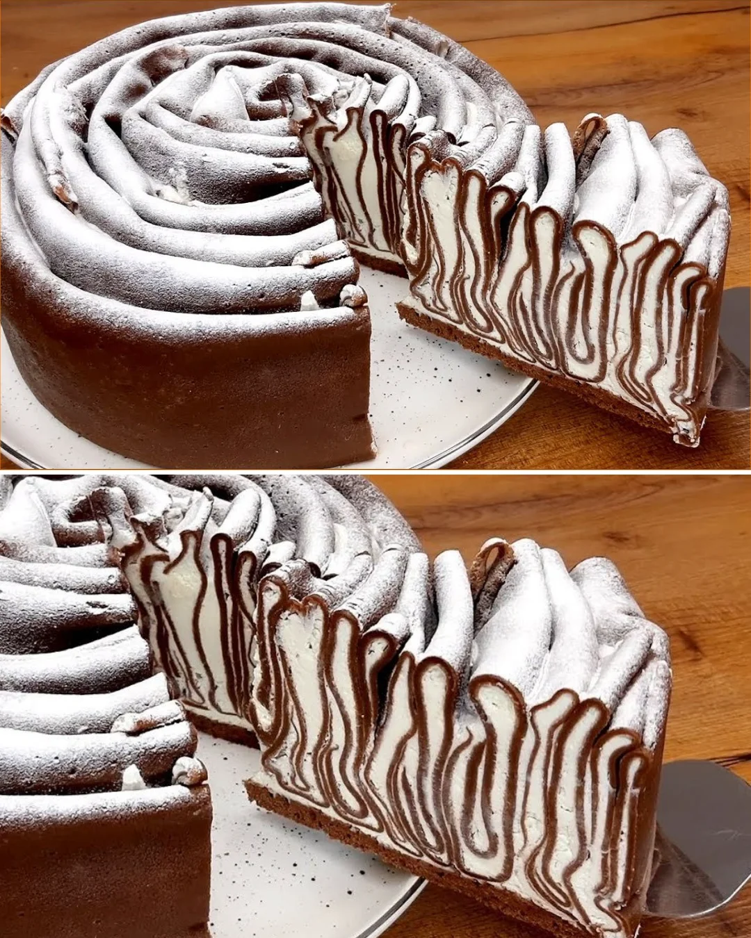 Leichter Kuchen für das neue Jahr, frisch gebacken und lecker serviert