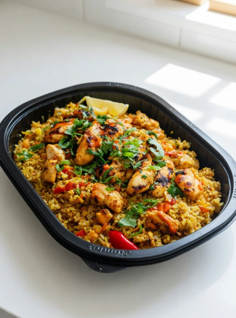 Nando's Portugiesisches Hühnchen mit Reis in einem köstlichen Eintopf