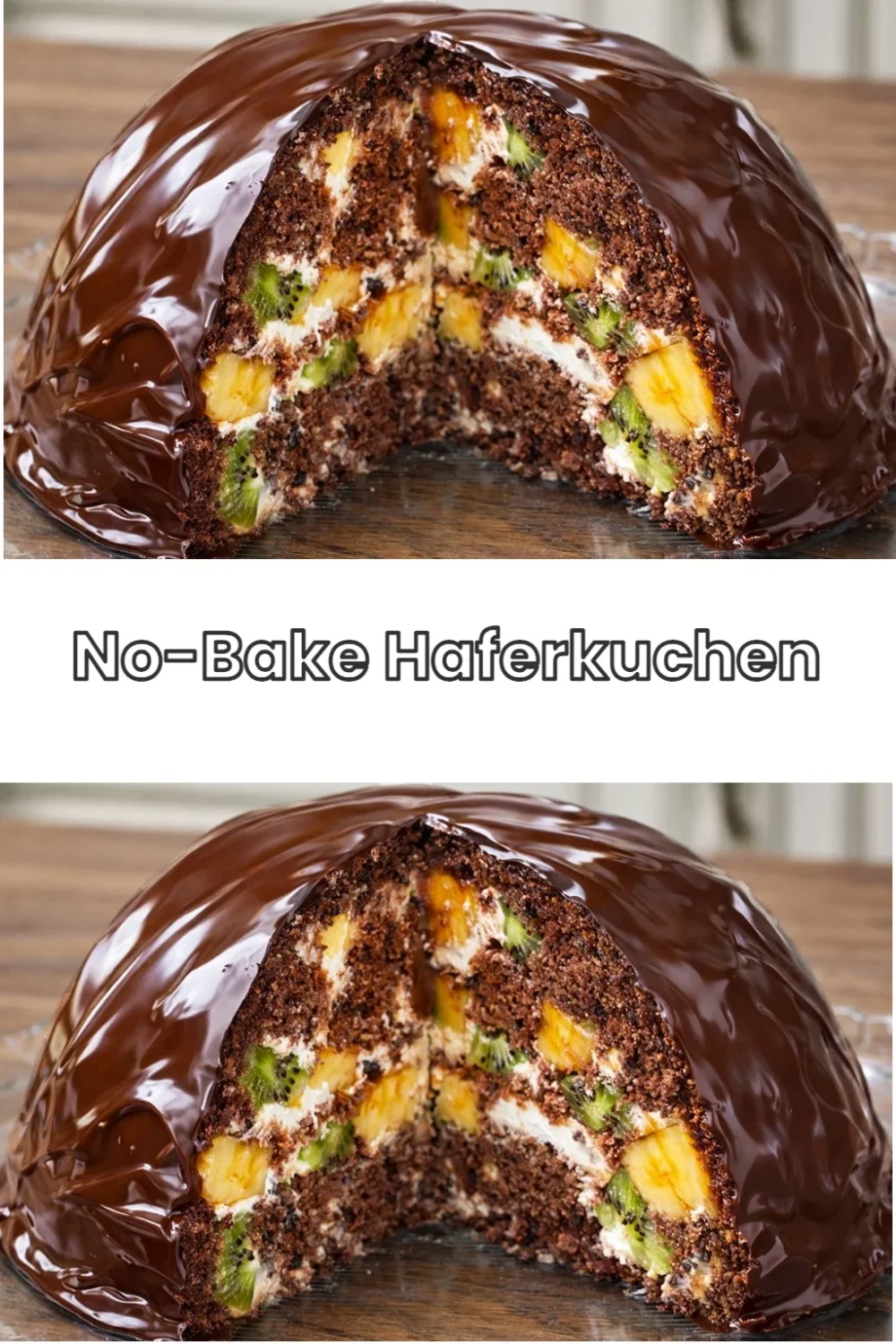 Leckere No-Bake Haferkuchen auf einem Teller serviert.
