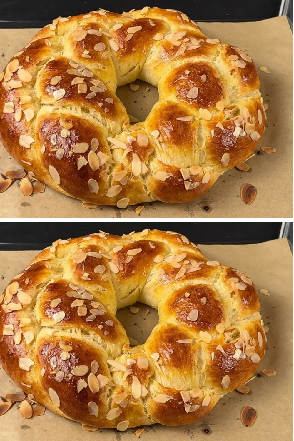 Leckeres No-Knead Osterbrot frisch gebacken