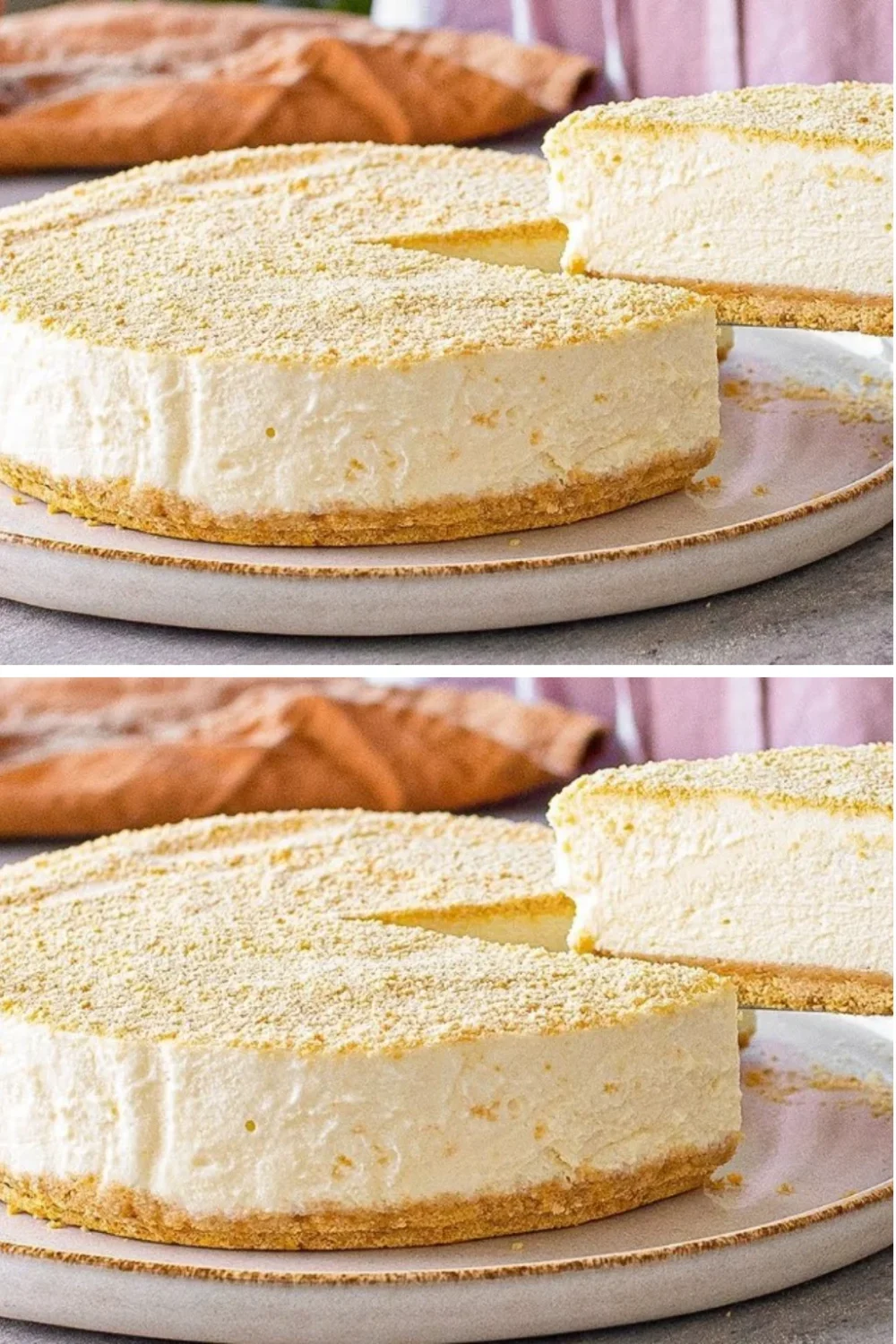 Super einfacher No-Bake Käsekuchen ohne Eier und Gelatine