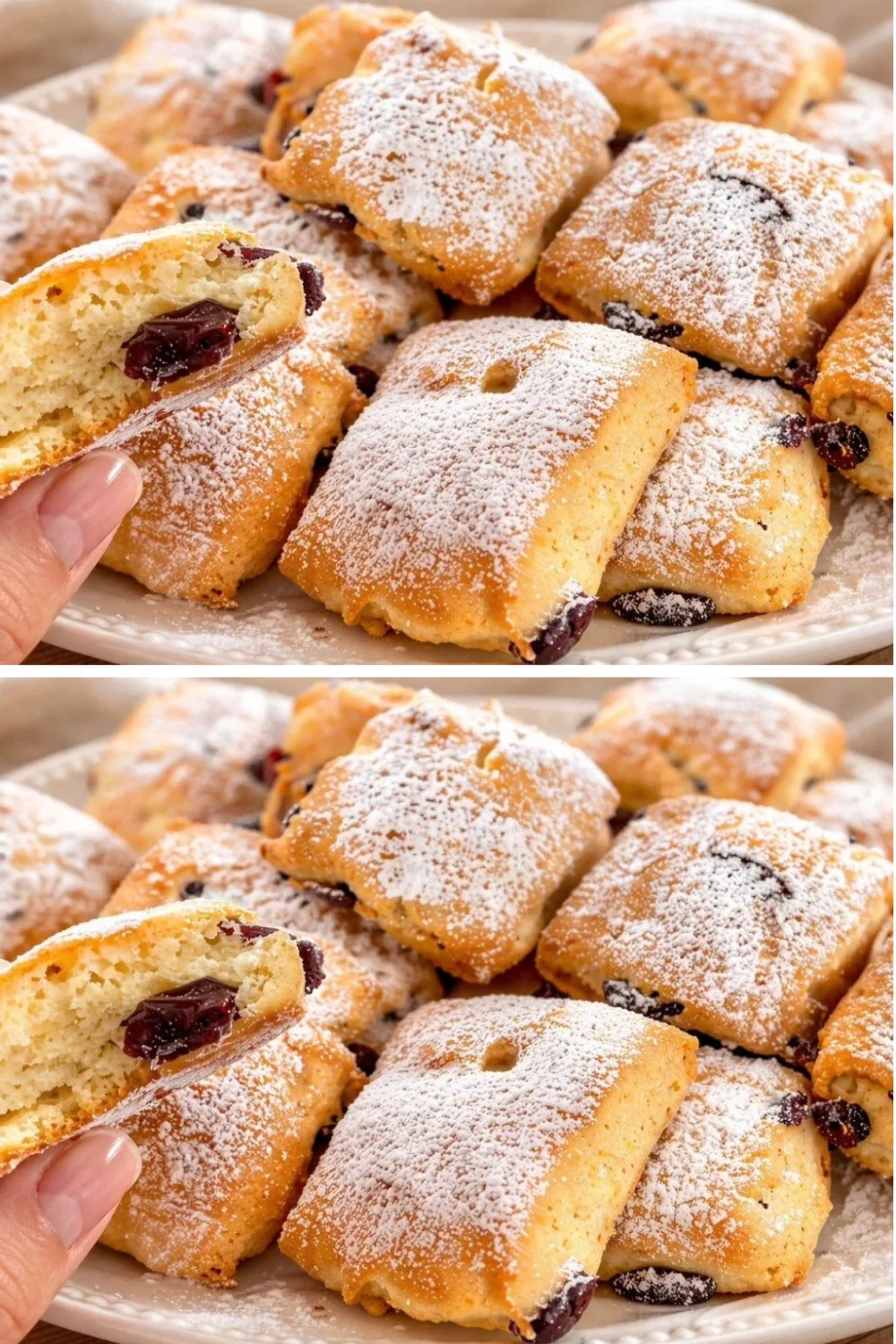 Weiche und köstliche Cranberry-Cookies auf einem Teller, frisch gebacken.