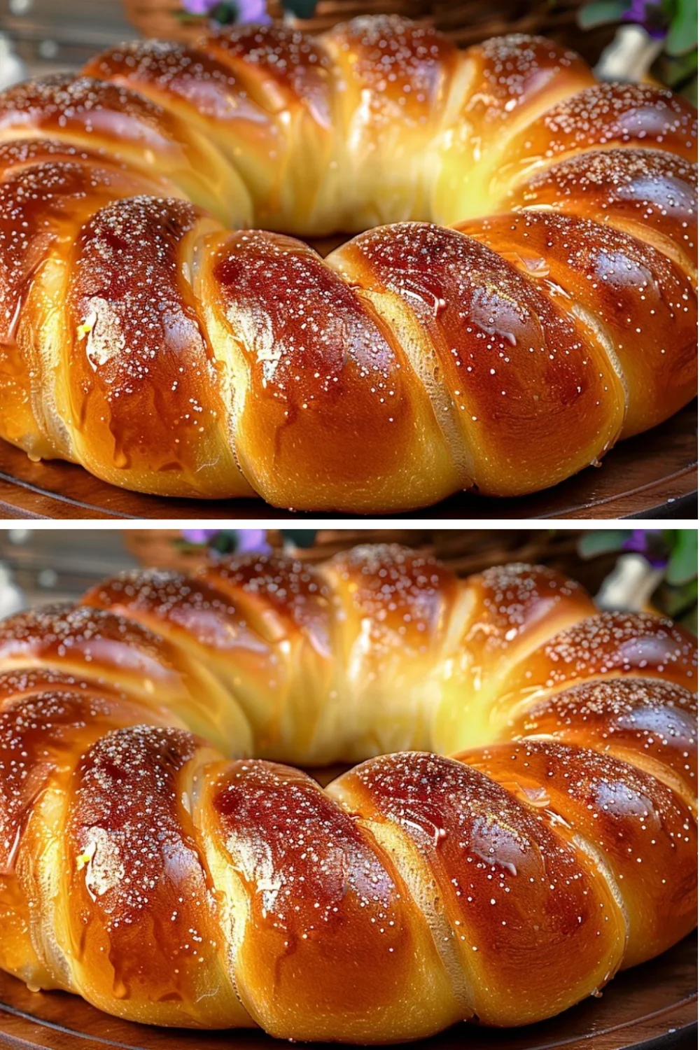 Zitrusgefüllte Teigbällchen auf einem Teller