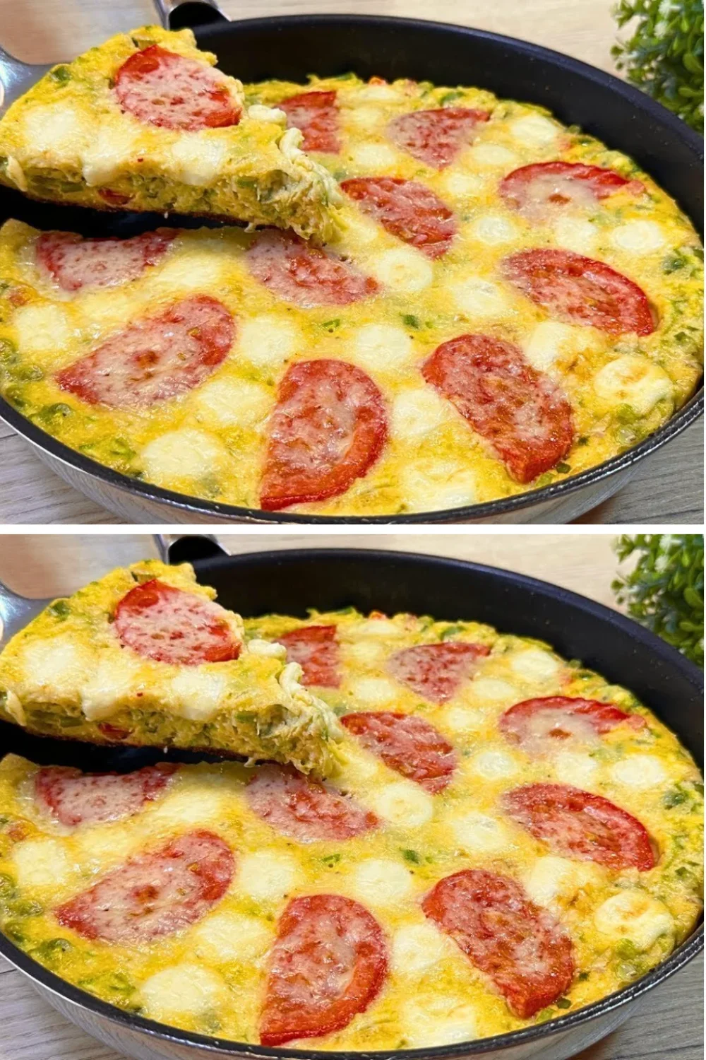 Zucchini Eier Pfanne mit frischen Zucchini und Eiern gekocht in einer Pfanne