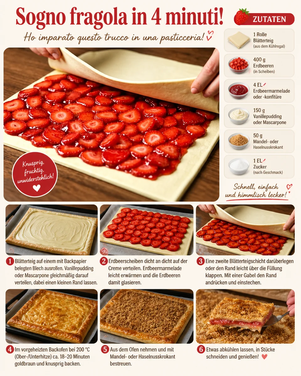 Perfekte Erdbeeren in 4 Minuten zubereiten mit Bäckerei-Trick