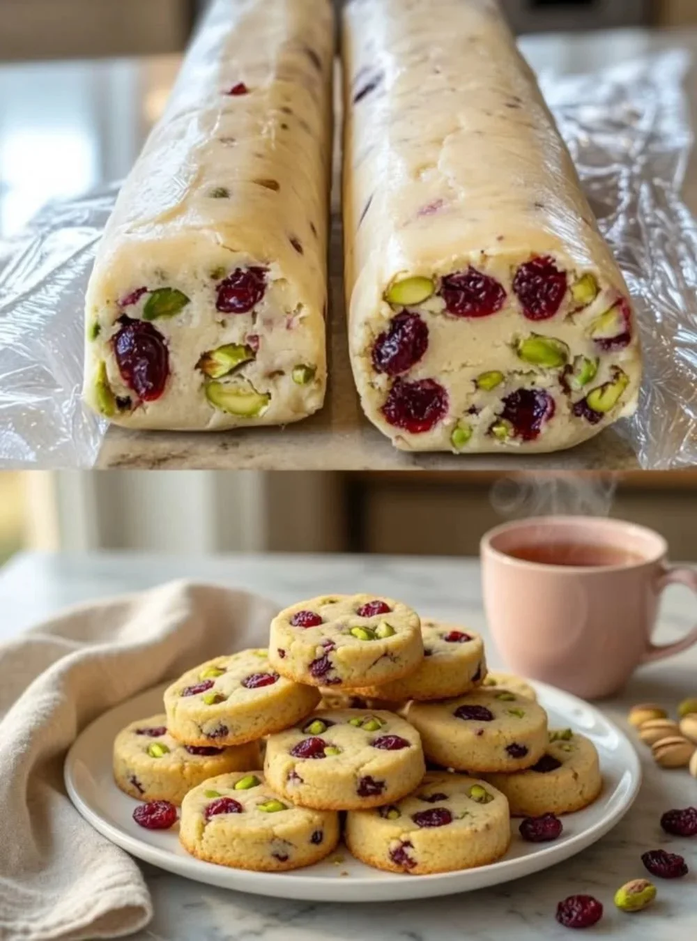 Butterkekse mit Schokolade auf einem Teller