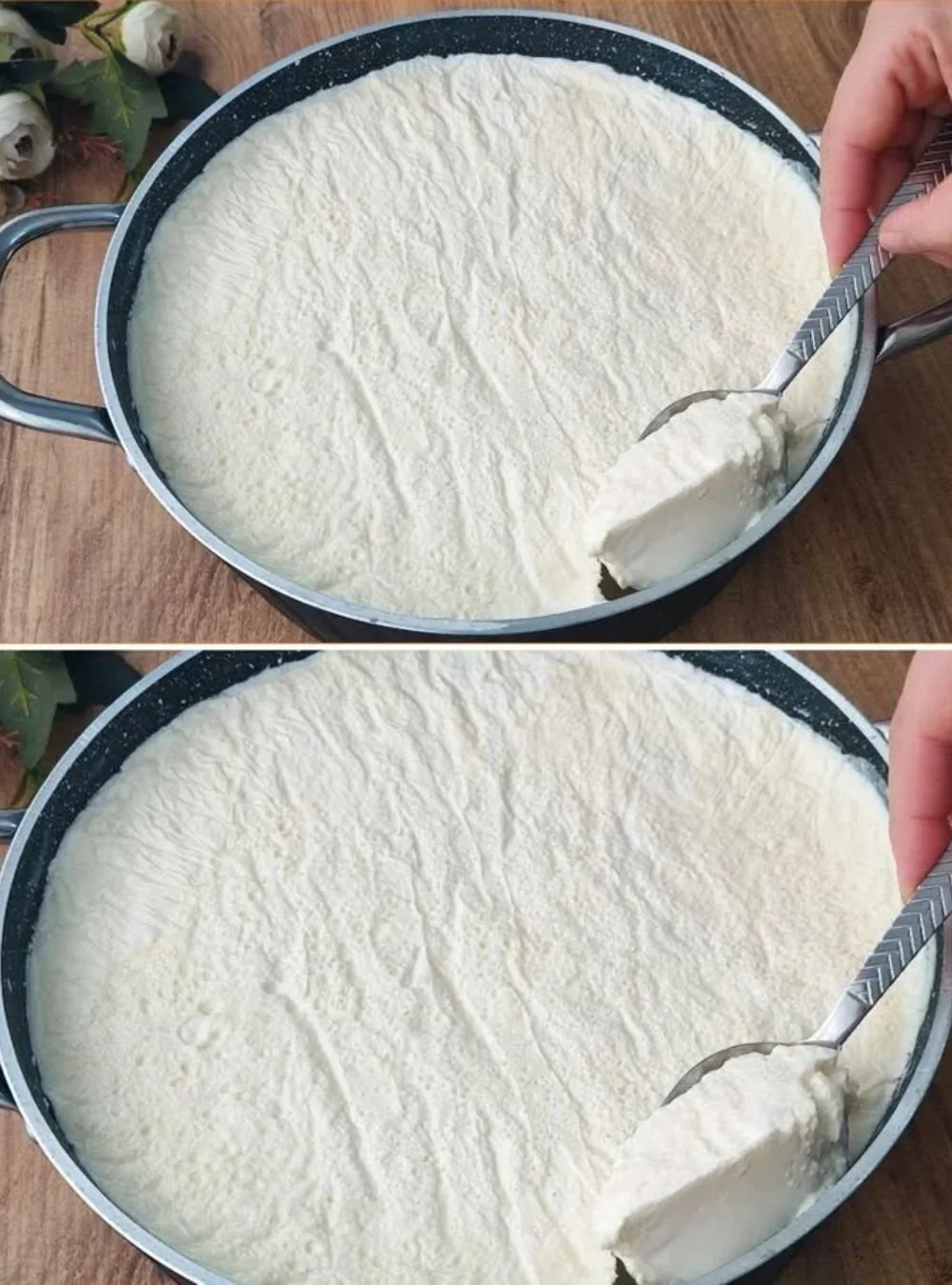Cremiger Yogur de Piedra aus zwei Zutaten, perfekt für einen gesunden Snack.