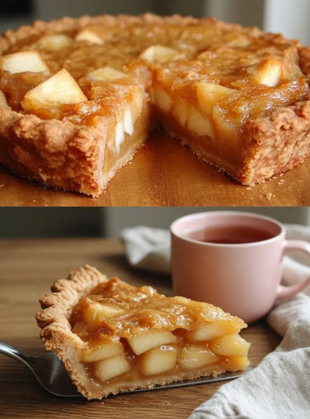 Zuckerfreier Apfelkuchen ohne Butter, gesundes Dessertrezept