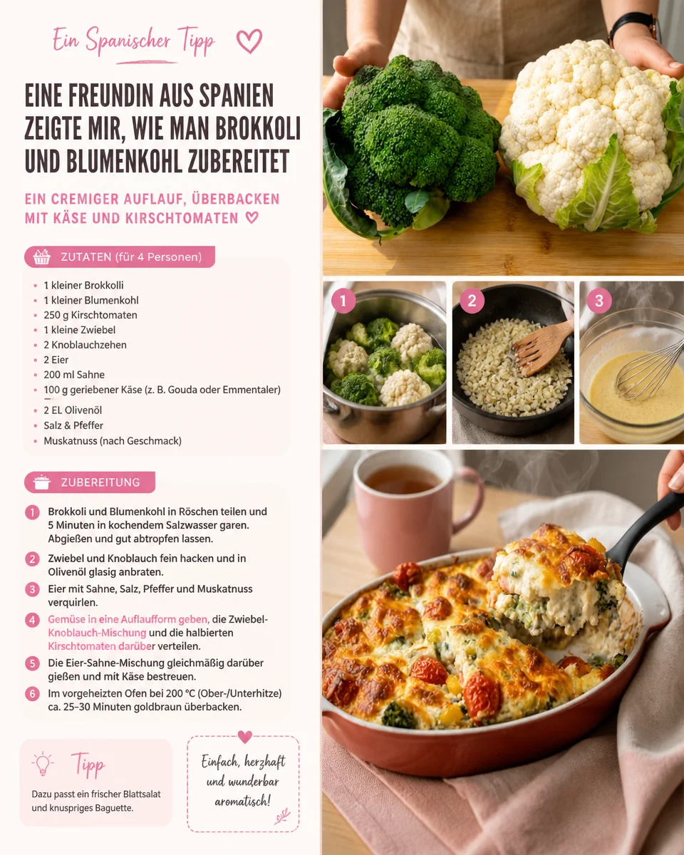 Cremiges Brokkoli-Blumenkohl-Rezept - gesund und lecker.
