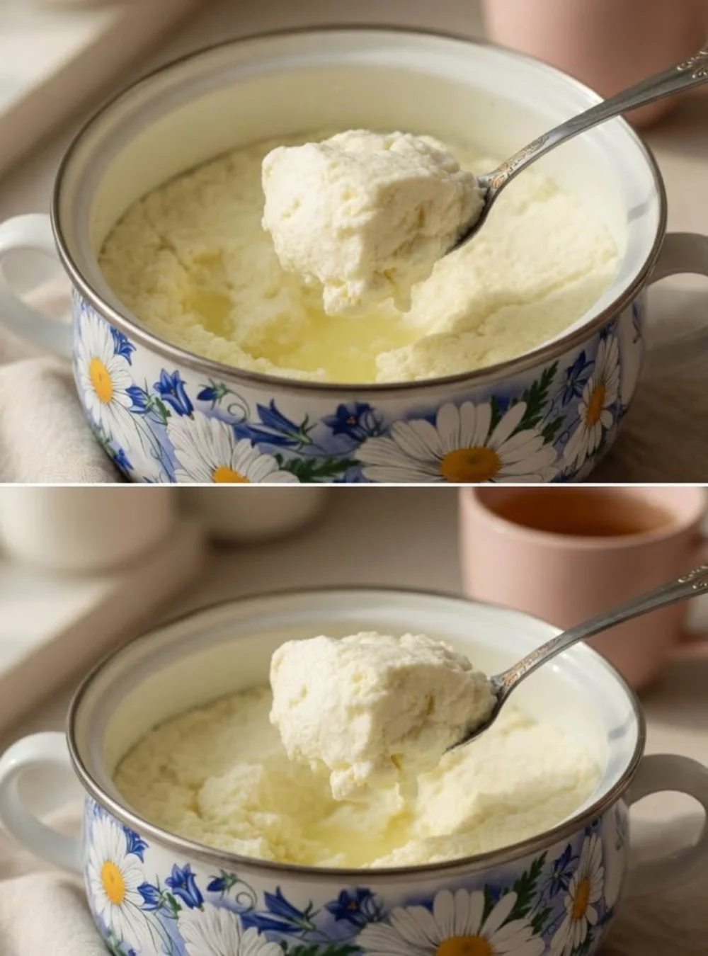 Ei in Milch nach einem einfachen Drei-Zutaten-Rezept zubereitet.