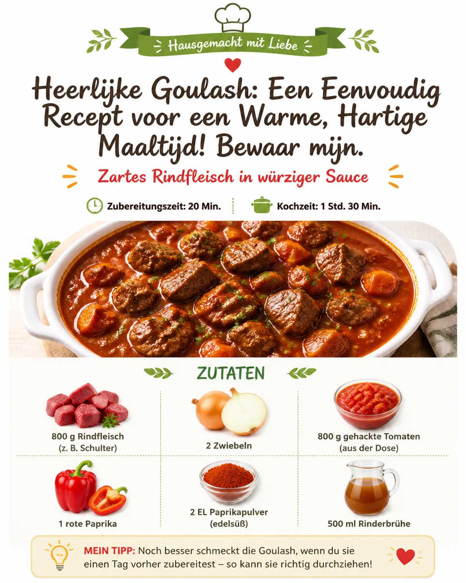 Schüssel mit leckerem, einfachem Gulasch auf einem Tisch