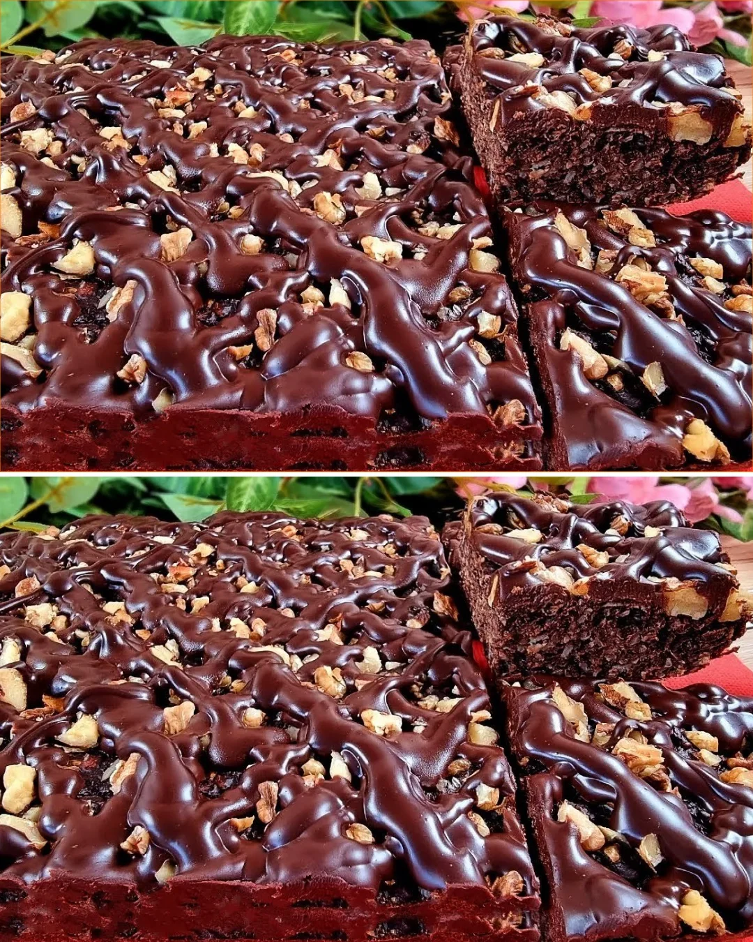 Gesunder Hafer-Schoko-Bananenkuchen auf einem Teller serviert