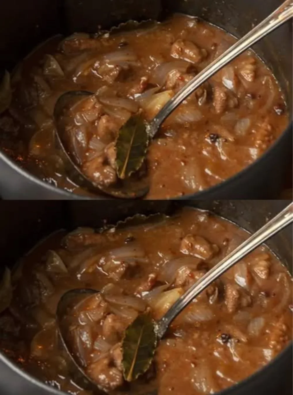 Hachee Gericht mit Frühstückskuchen für kalte Tage
