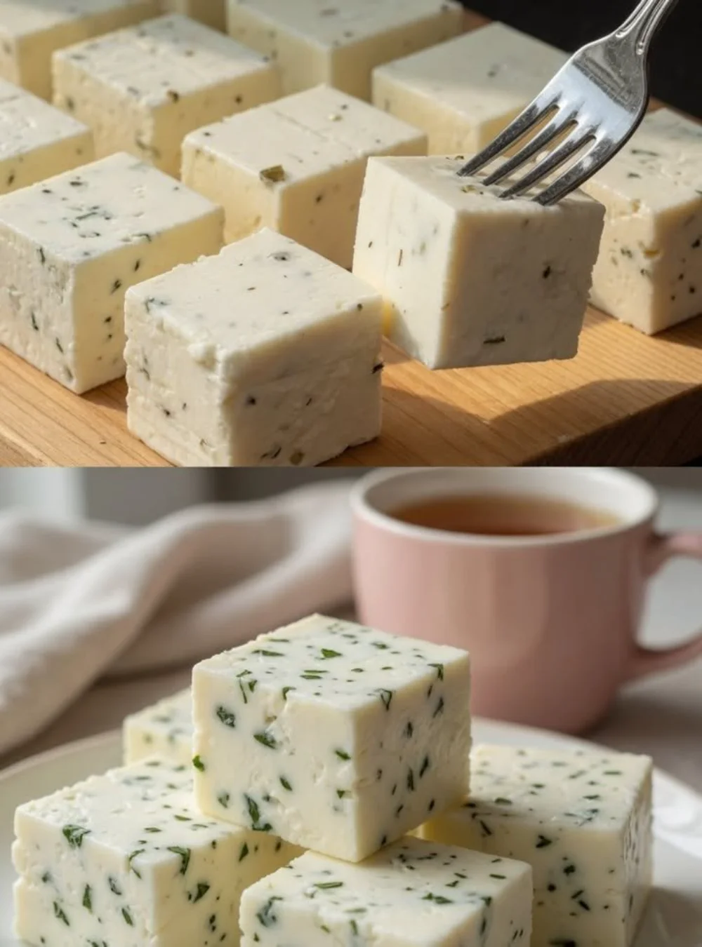Schnelle Zubereitung von Käse mit zwei Zutaten