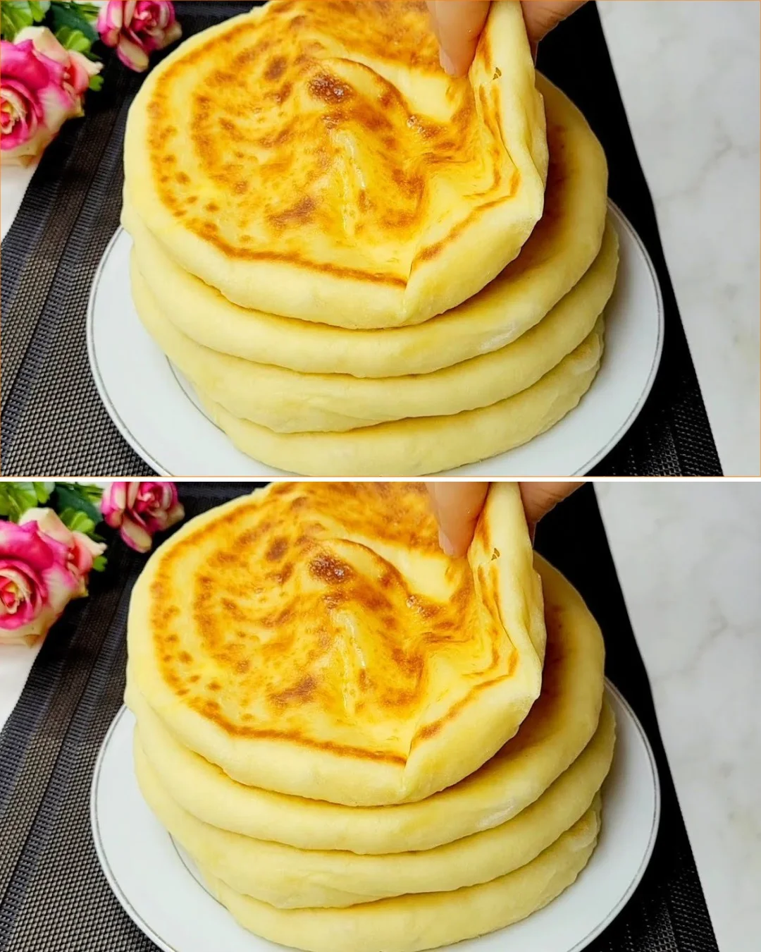 Ein frisch gebackenes Khachapuri mit geschmolzenem Käse und Brotkruste.