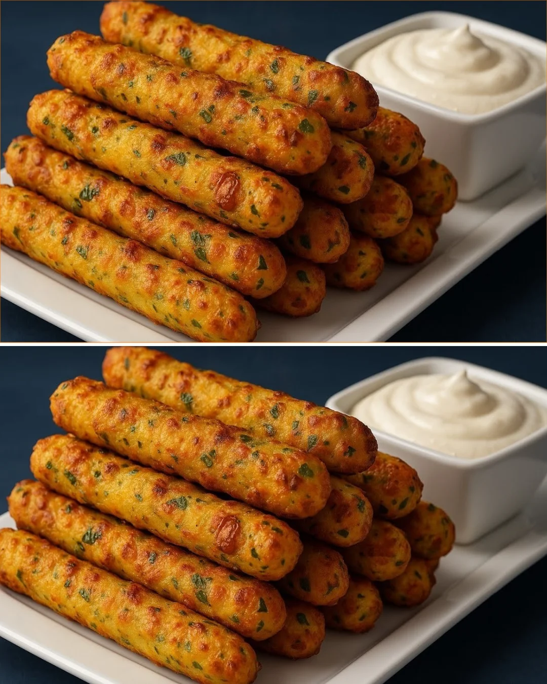 Knusprige Kartoffelstäbchen auf einem Teller, perfekt zum snacken