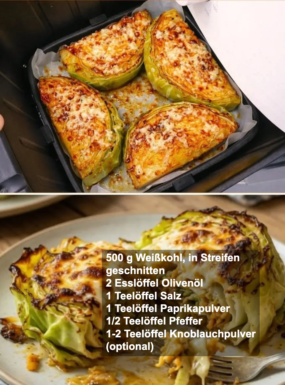 Kohl im Airfryer zubereitet - gesund und schnell kochen