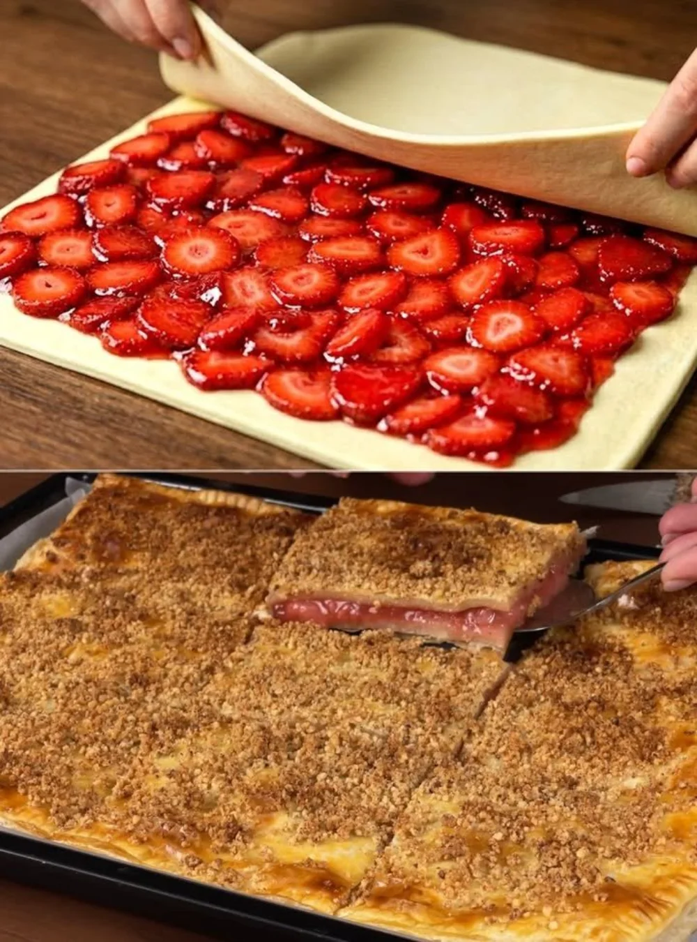 Schnelles Erdbeer-Dessert aus der Konditorei, einfach und lecker