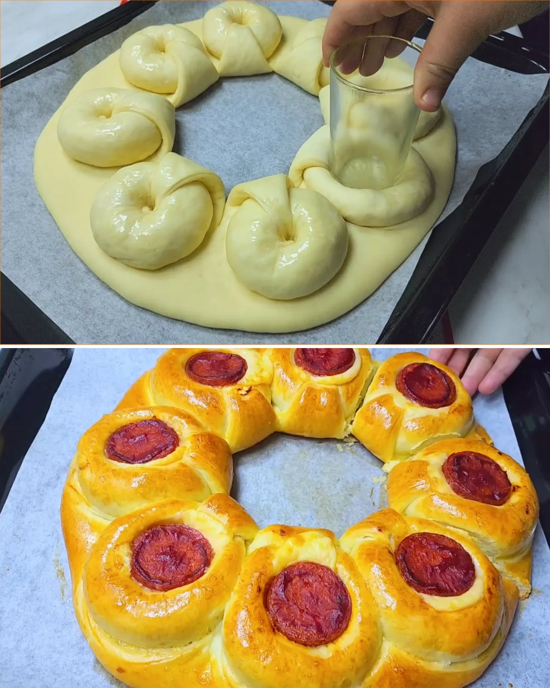 Leckeres Figuren-Gebäck mit Wurst und Käse, schnell zubereitet