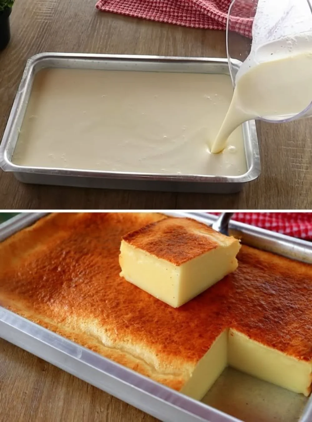 Leichter Milchkuchen mit cremiger Füllung ein Familienfavorit