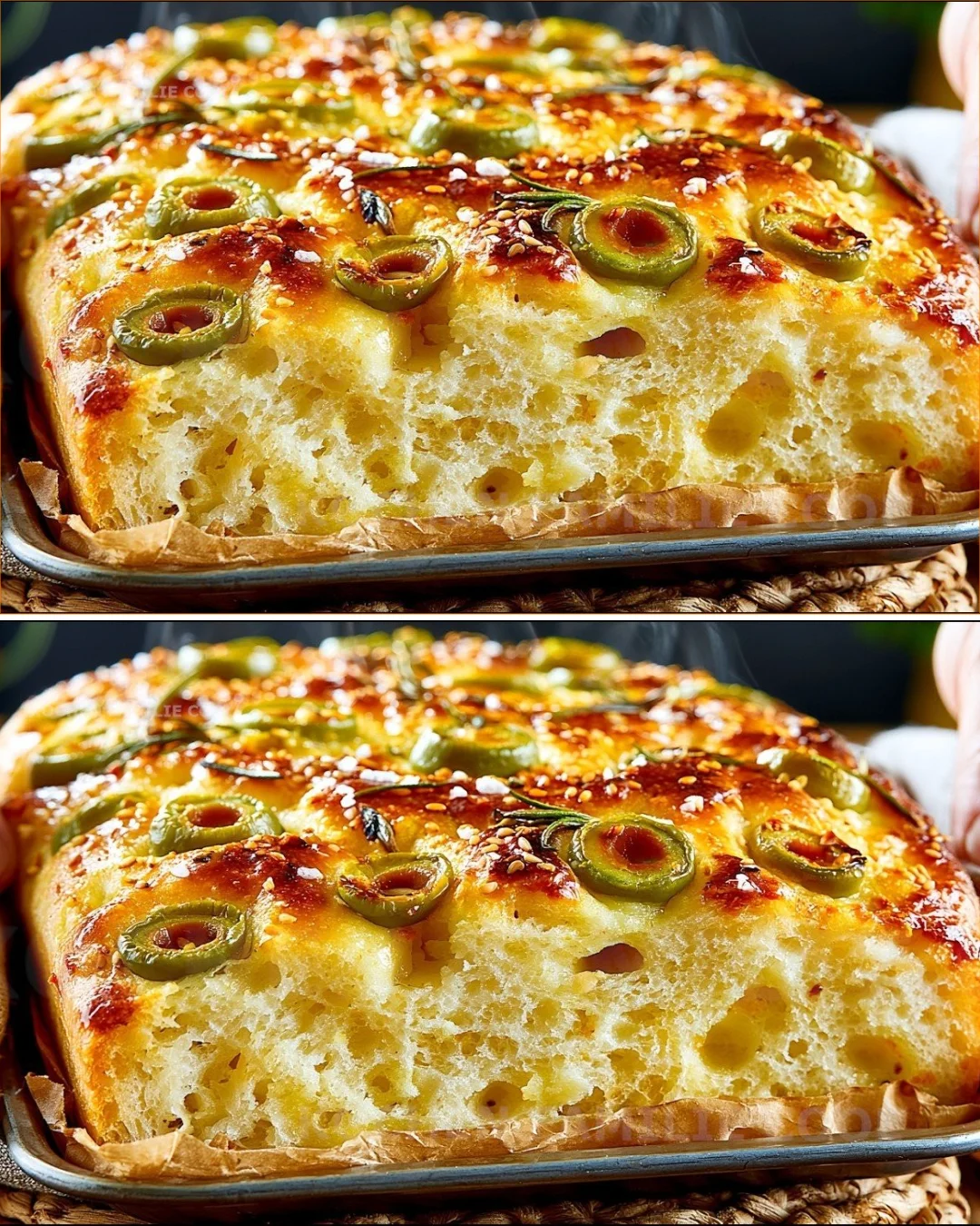 Linsen-Focaccia mit Oliven - schnell und lecker zubereitet