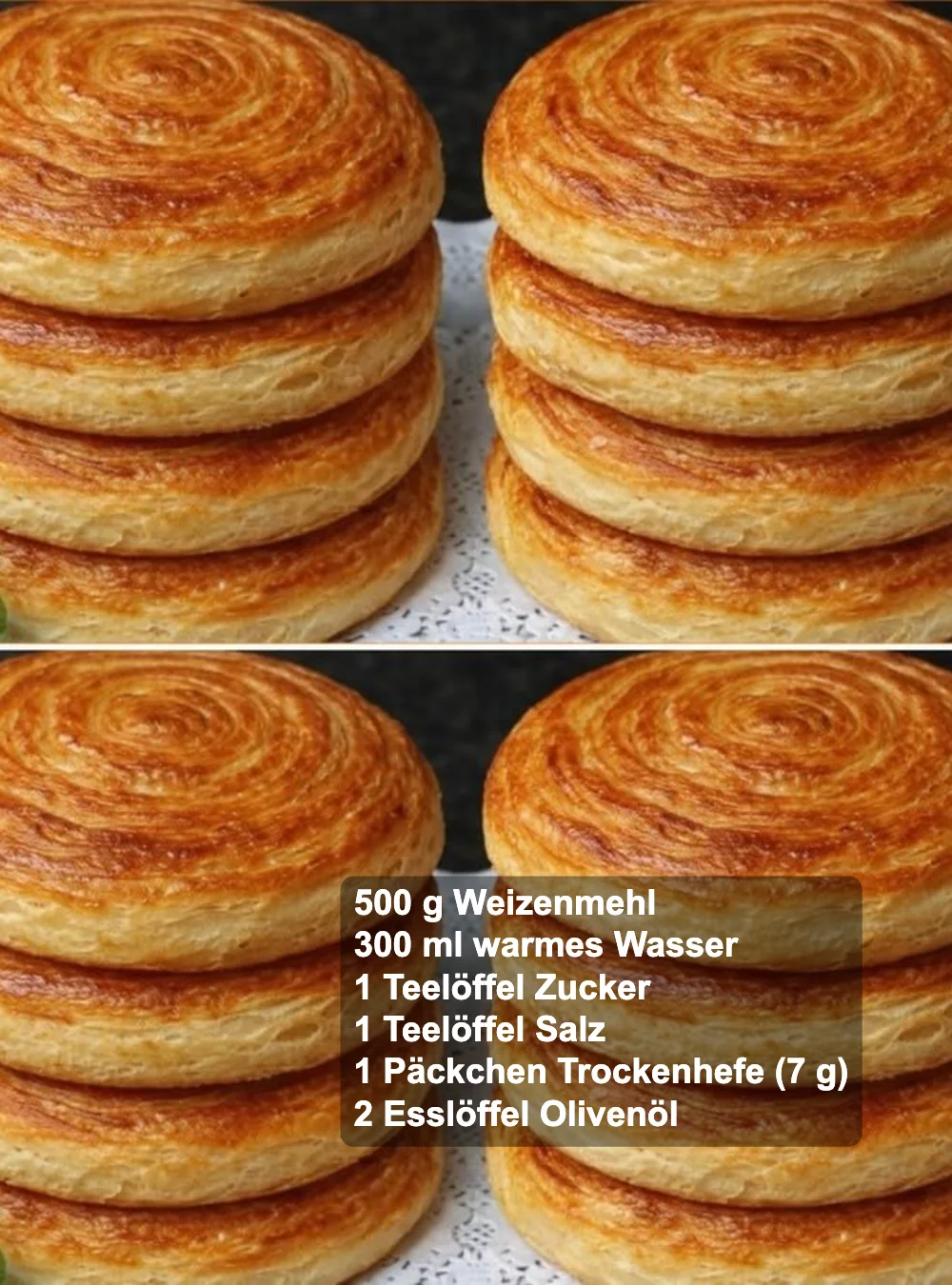 Zubereitung von Marokkanischem Fladenbrot Mlawi Mkhmar in der Küche