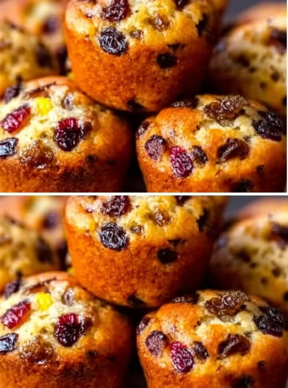 Leckere Mini-Früchte-Muffins, frisch gebacken und schön angerichtet