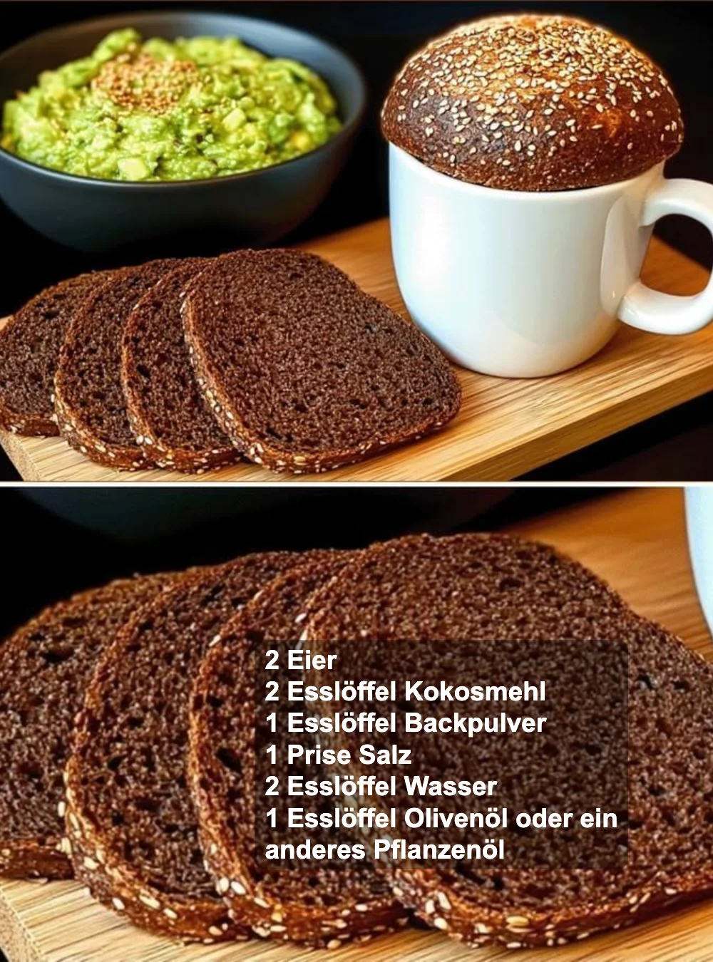 Schnelles und einfaches Mug Bread Rezept mit frischen Zutaten.