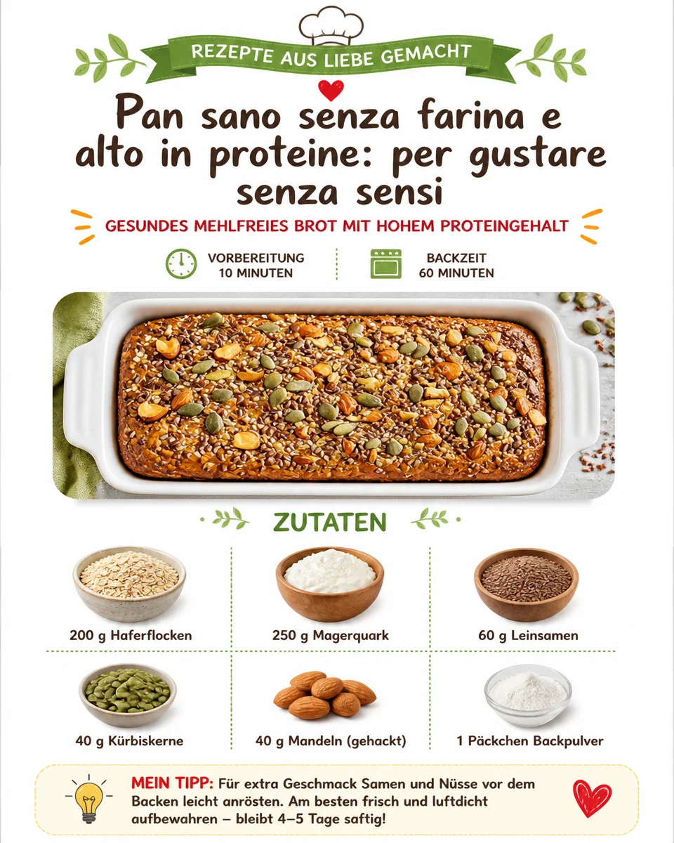 Proteinreiches Brot ohne Mehl, gesundes und leckeres Rezept
