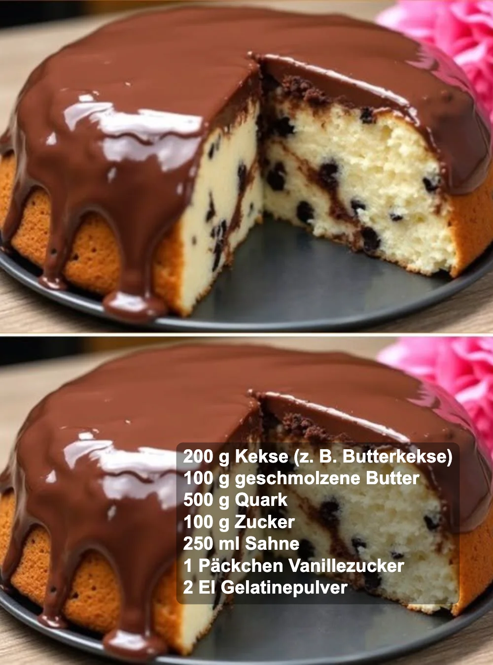 Leckere Quarktorte mit frischen Früchten und cremiger Füllung