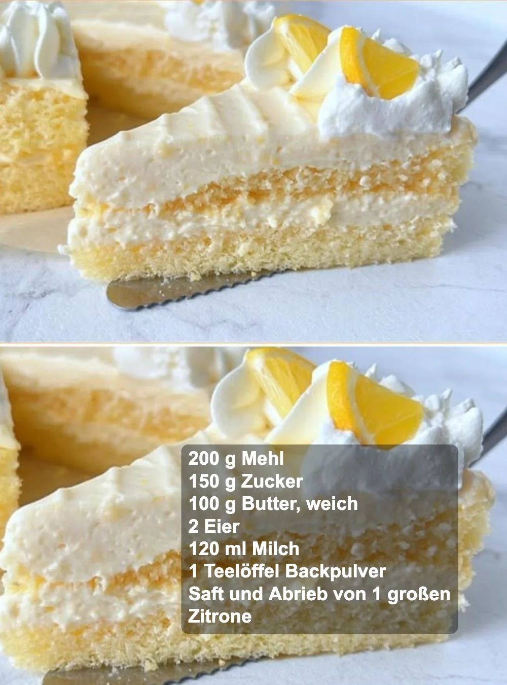 Saftiger Zitronenkuchen mit 7 Zutaten für ein leckeres Wochenenddessert